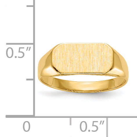 14k 6.5x12.0mm Closed Back Children's Signet Ring