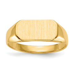 14k 6.5x12.0mm Closed Back Children's Signet Ring