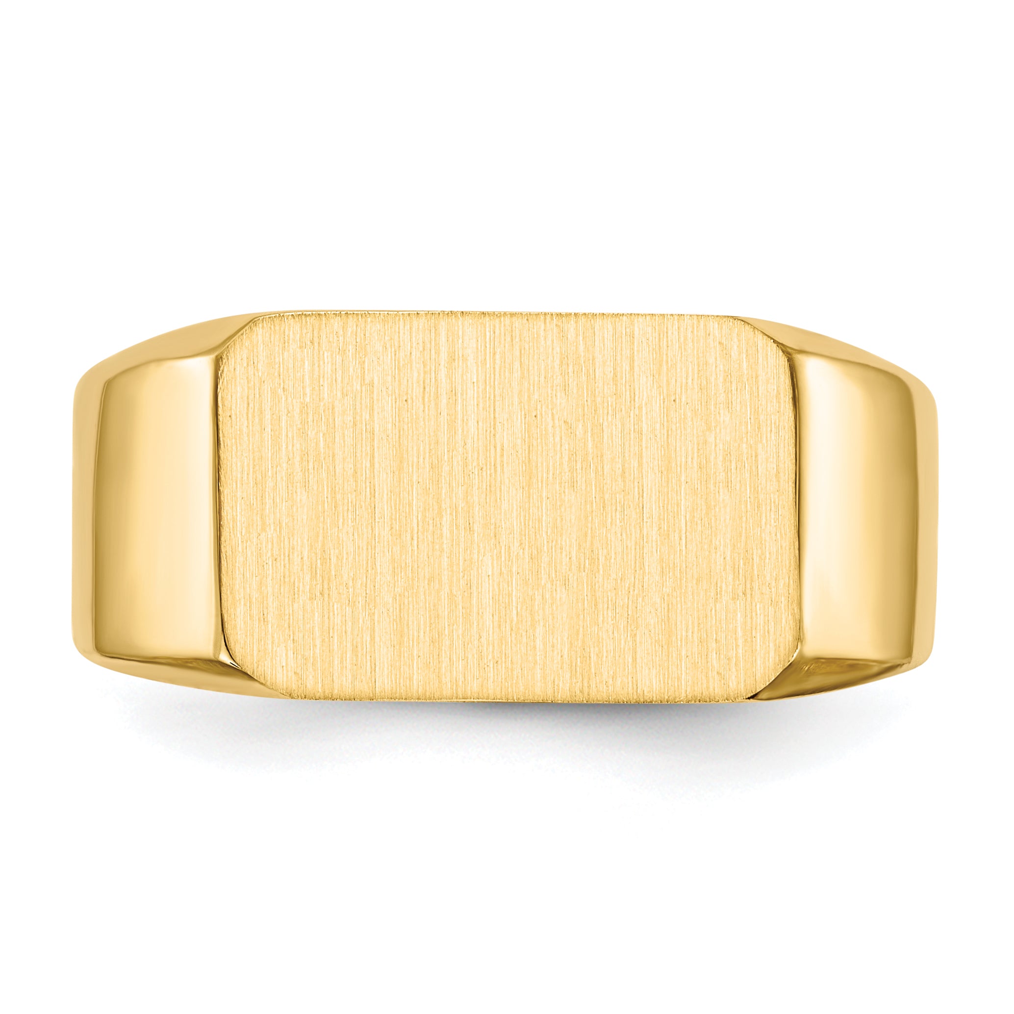 10ky 10.0x15.0mm Closed Back Men's Signet Ring