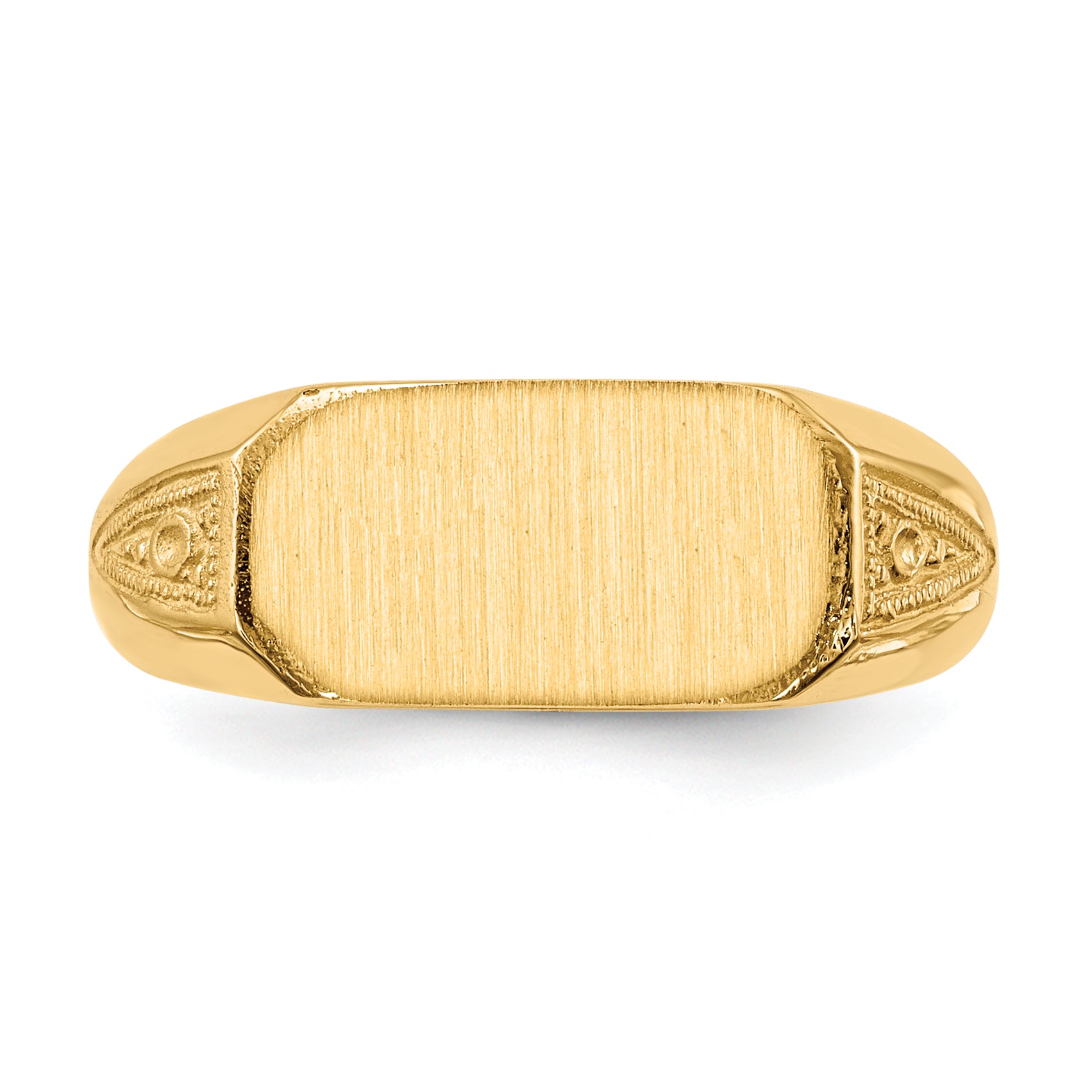 14k 6.0x12.5mm Closed Back Signet Ring