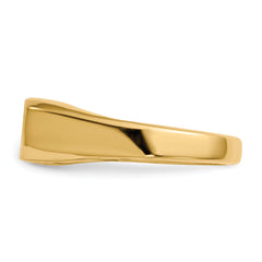 14k 5.5x13.5mm Closed Back Signet Ring