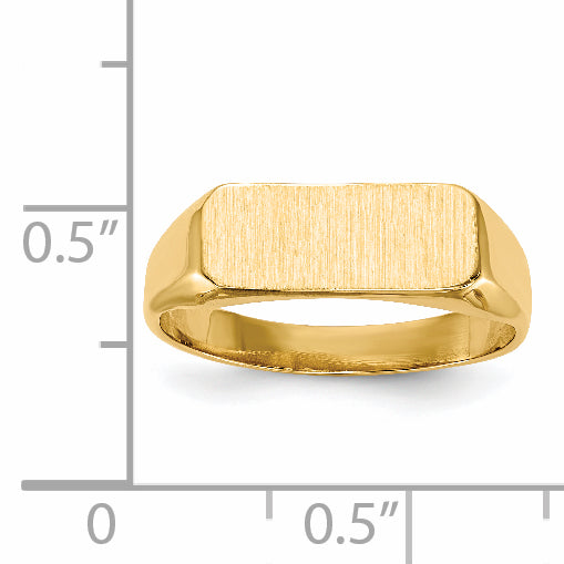 14k 5.5x13.5mm Closed Back Signet Ring