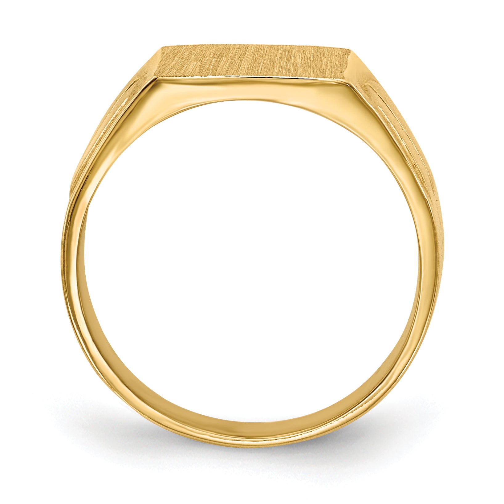 14k 7.5x9.0mm Closed Back Signet Ring