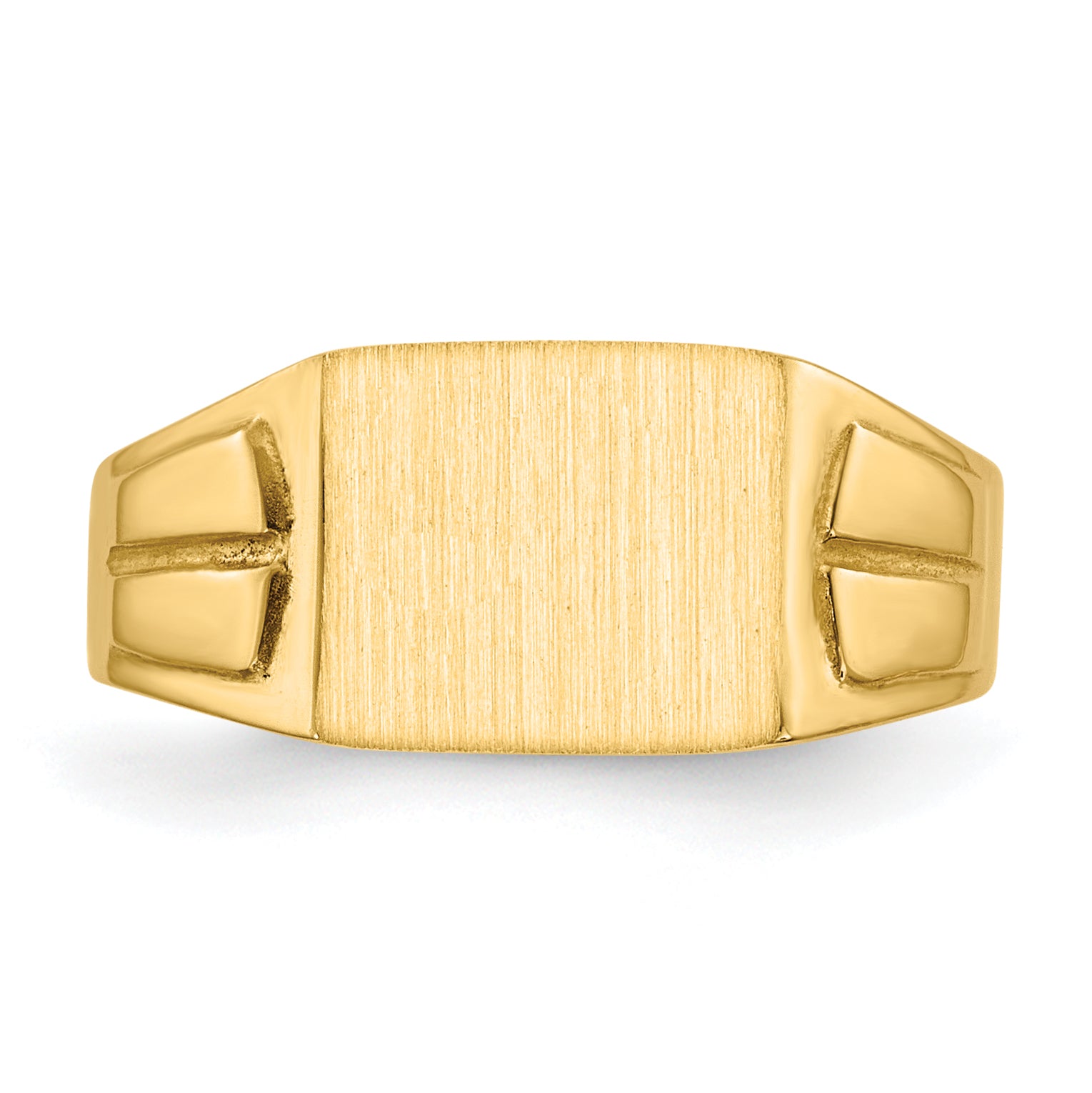 14k 7.5x9.0mm Closed Back Signet Ring