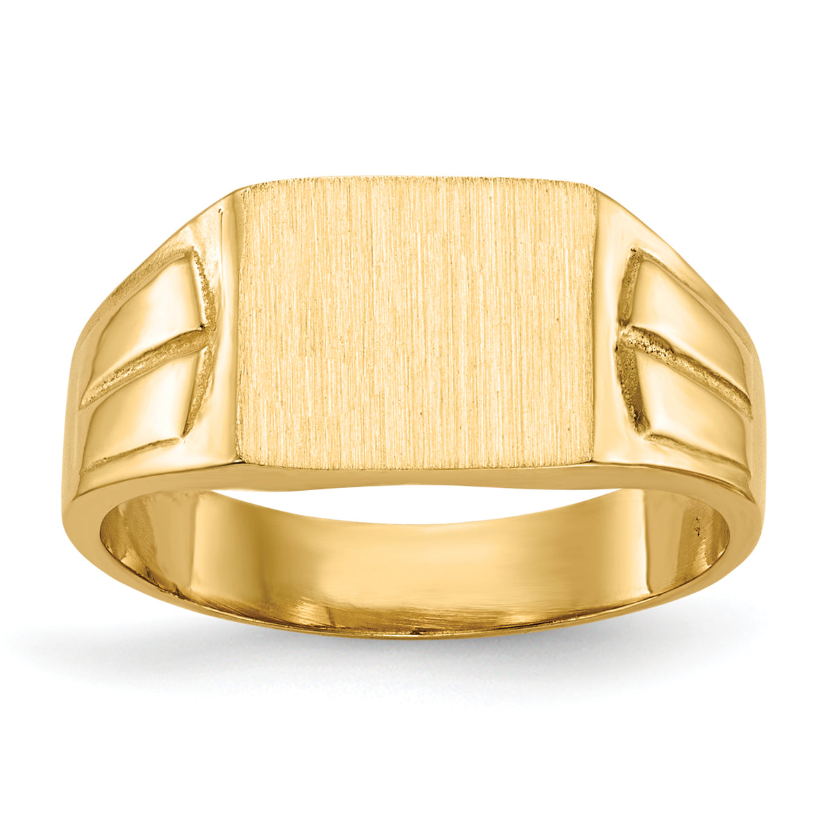 14k 7.5x9.0mm Closed Back Signet Ring