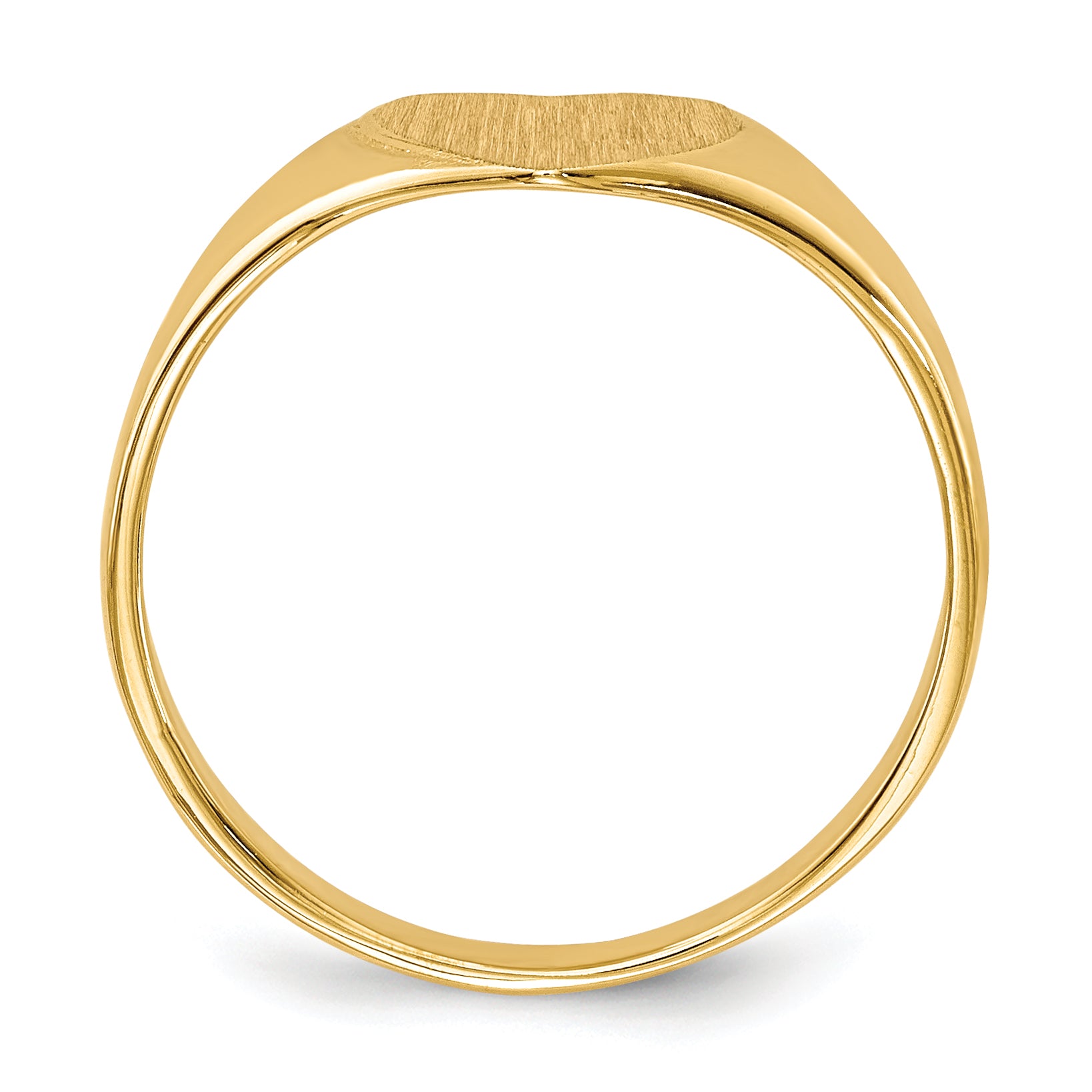 14k 7.5x8.5mm Closed Back Heart Signet Ring