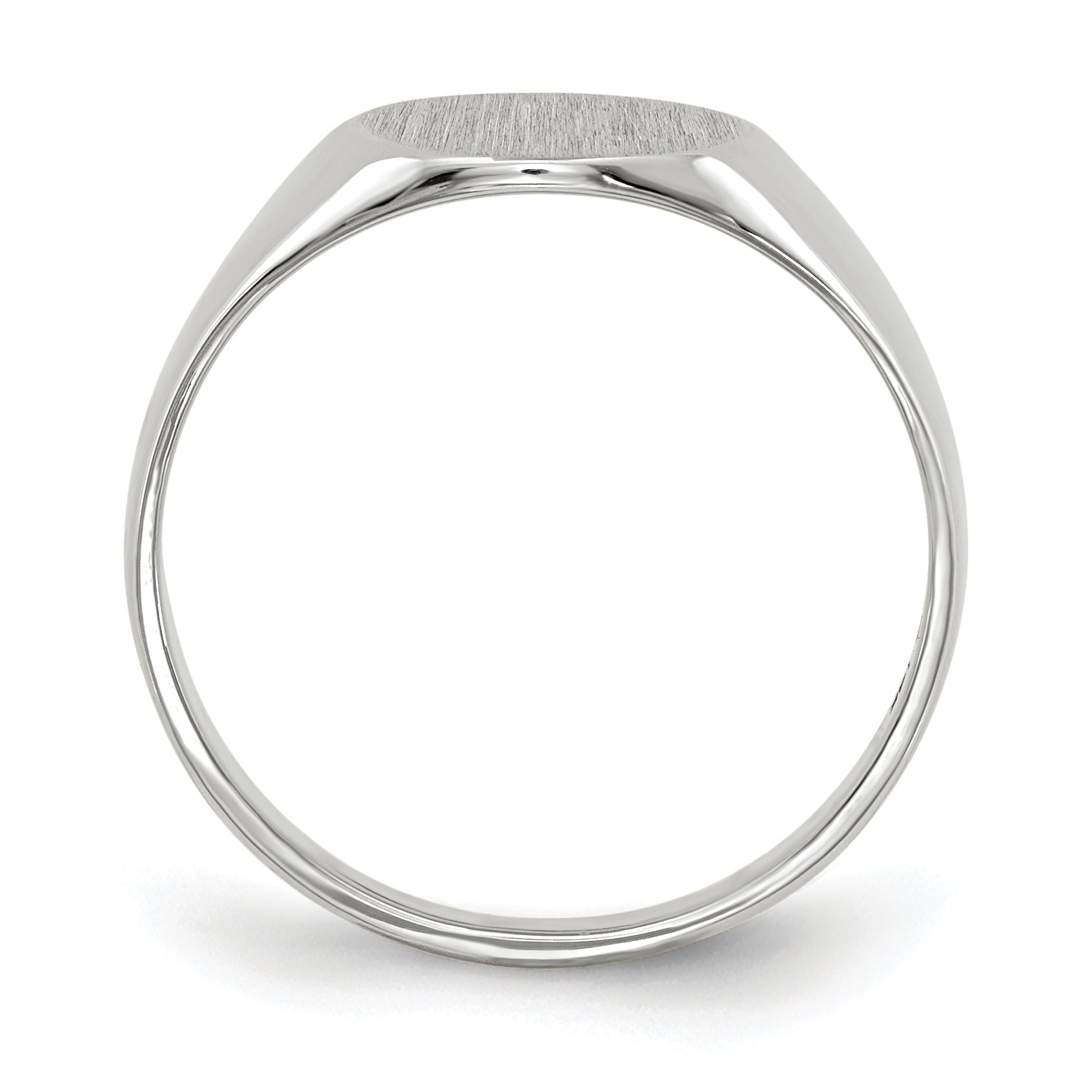 10k White Gold 9.0x9.0mm Closed Back Signet Ring