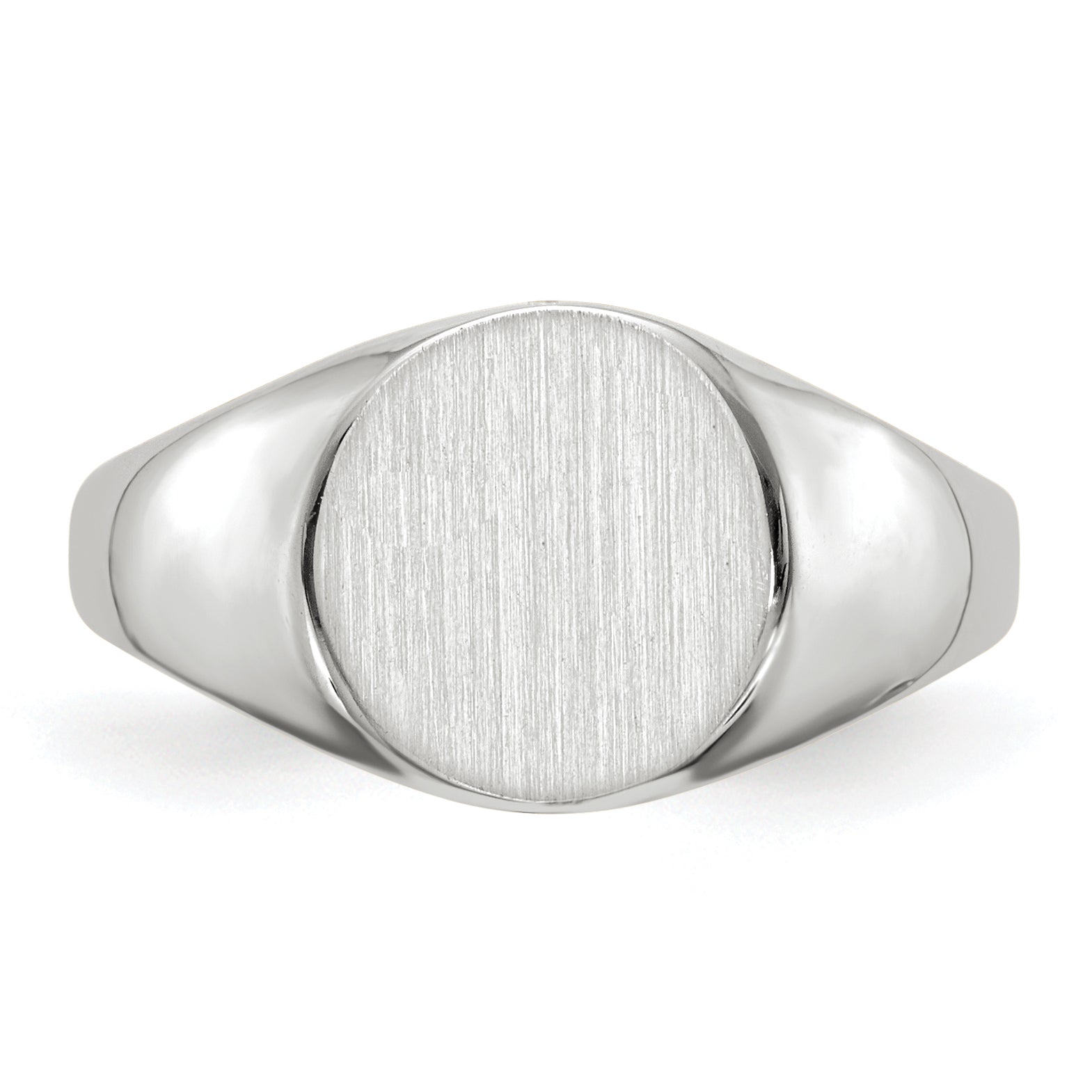 10k White Gold 9.0x9.0mm Closed Back Signet Ring