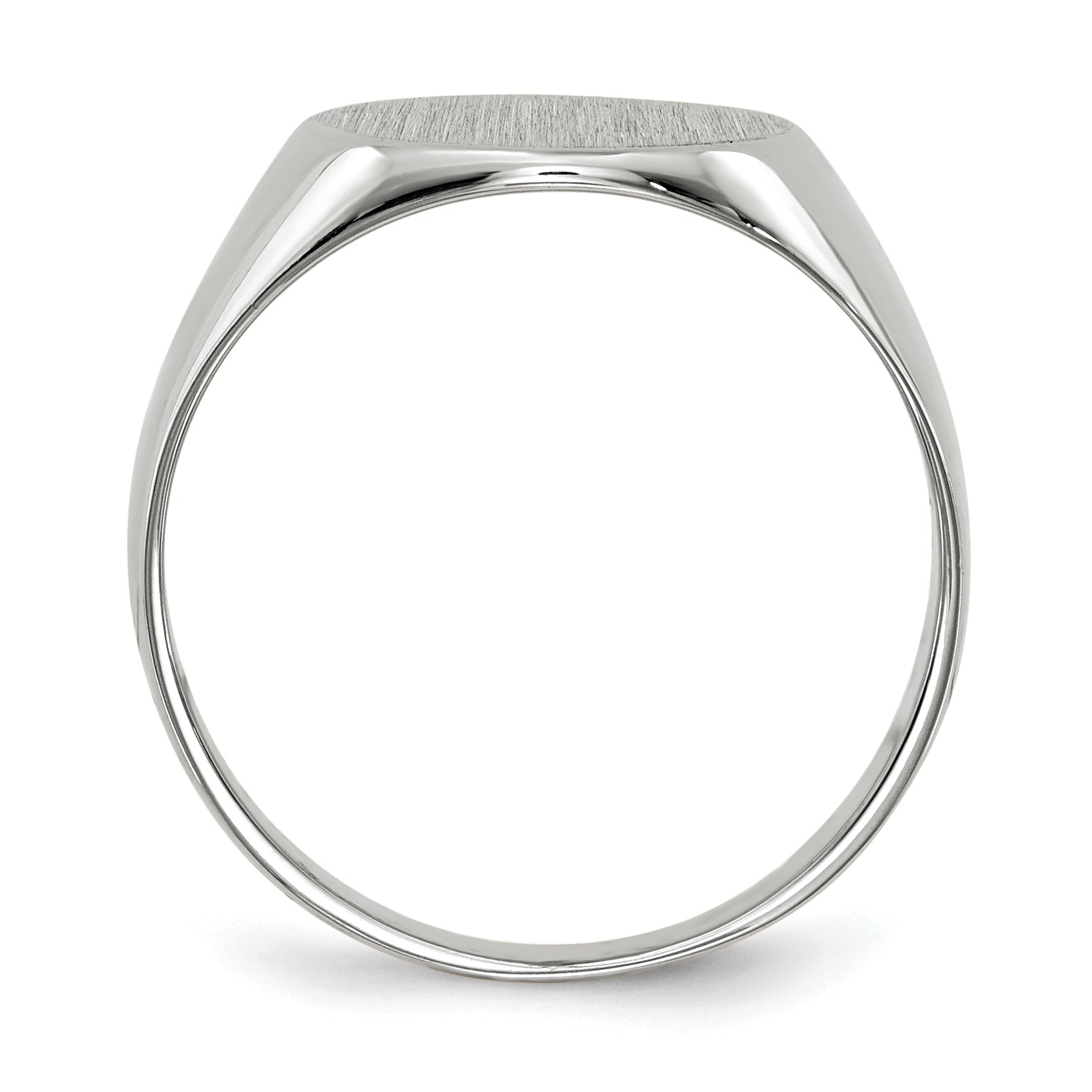 14k White Gold 10.5x10.5mm Closed Back Signet Ring