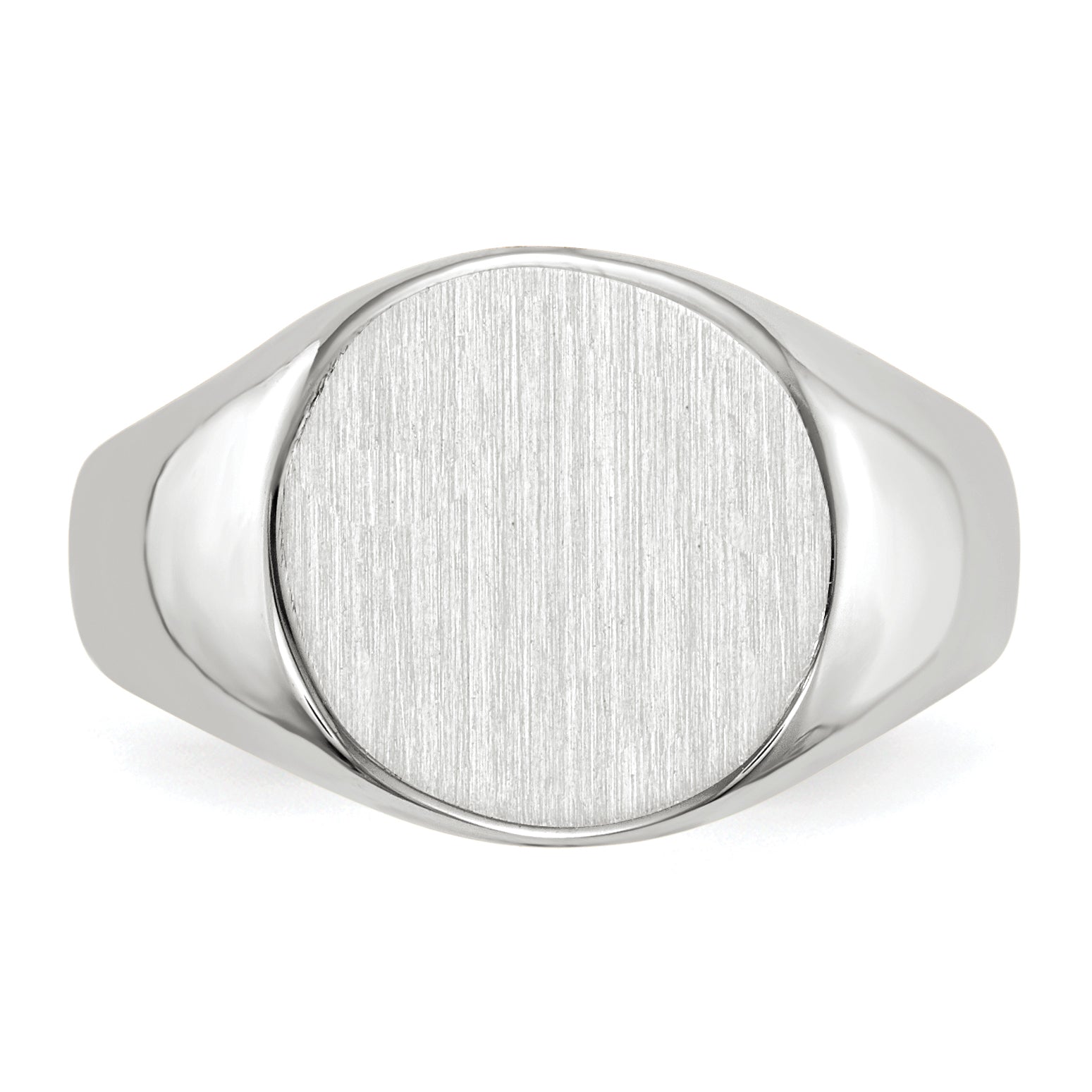 14k White Gold 10.5x10.5mm Closed Back Signet Ring