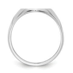 14kw 15.0x12.5mm Closed Back Signet Ring