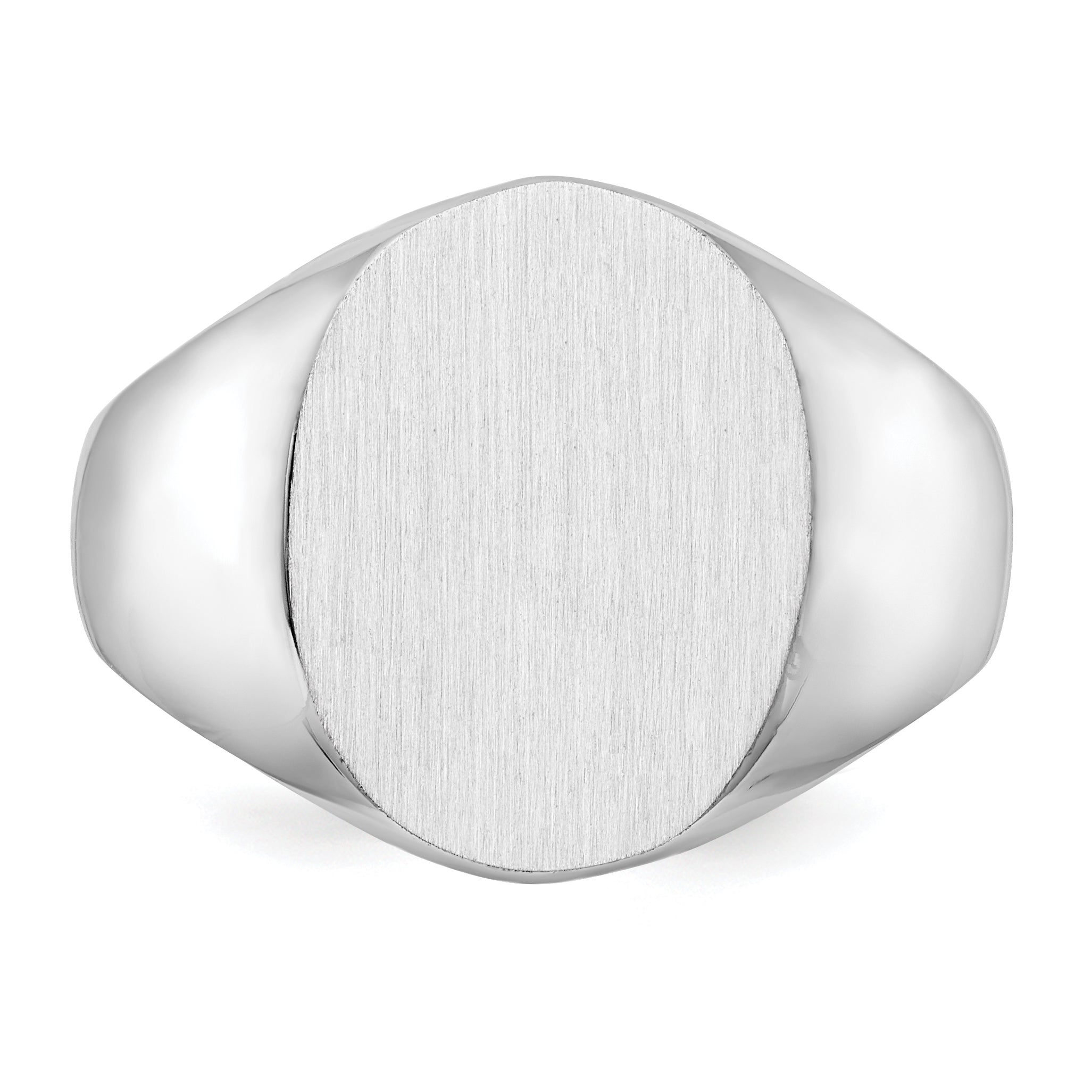 14kw 15.0x12.5mm Closed Back Signet Ring