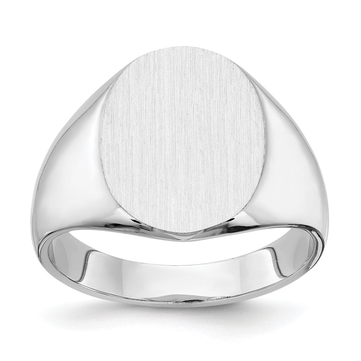 14kw 15.0x12.5mm Closed Back Signet Ring