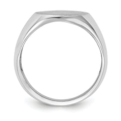 10k White Gold 18.0x14.5mm Open Back Men's Signet Ring