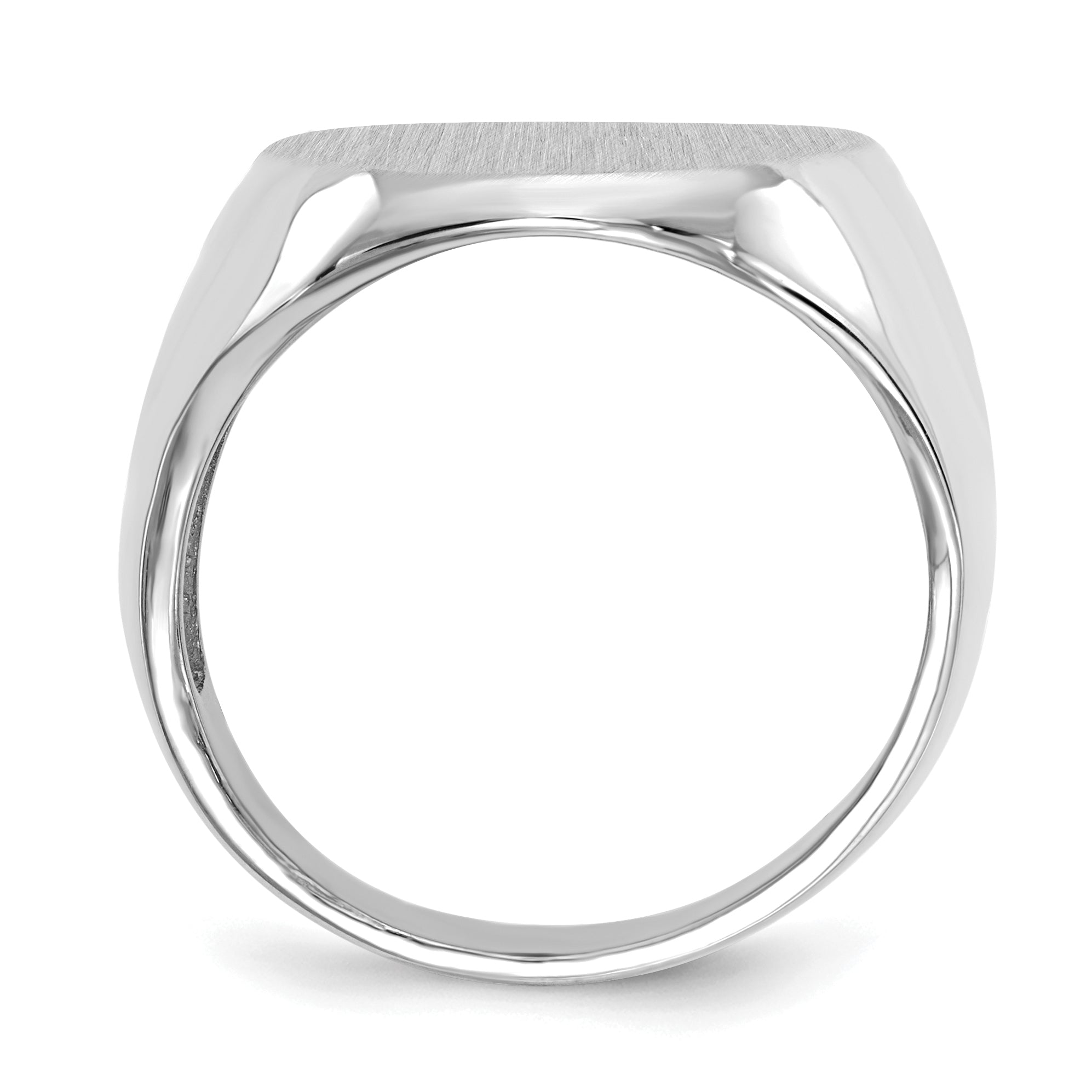 10k White Gold 20.5x16.0mm Open Back Signet Ring