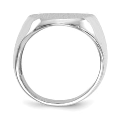 10k White Gold 20.5x16.0mm Open Back Signet Ring