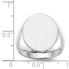 10k White Gold 20.5x16.0mm Open Back Signet Ring