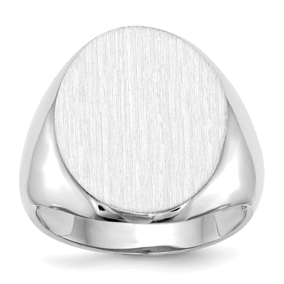 14k White Gold 20.5x16.0mm Open Back Signet Ring