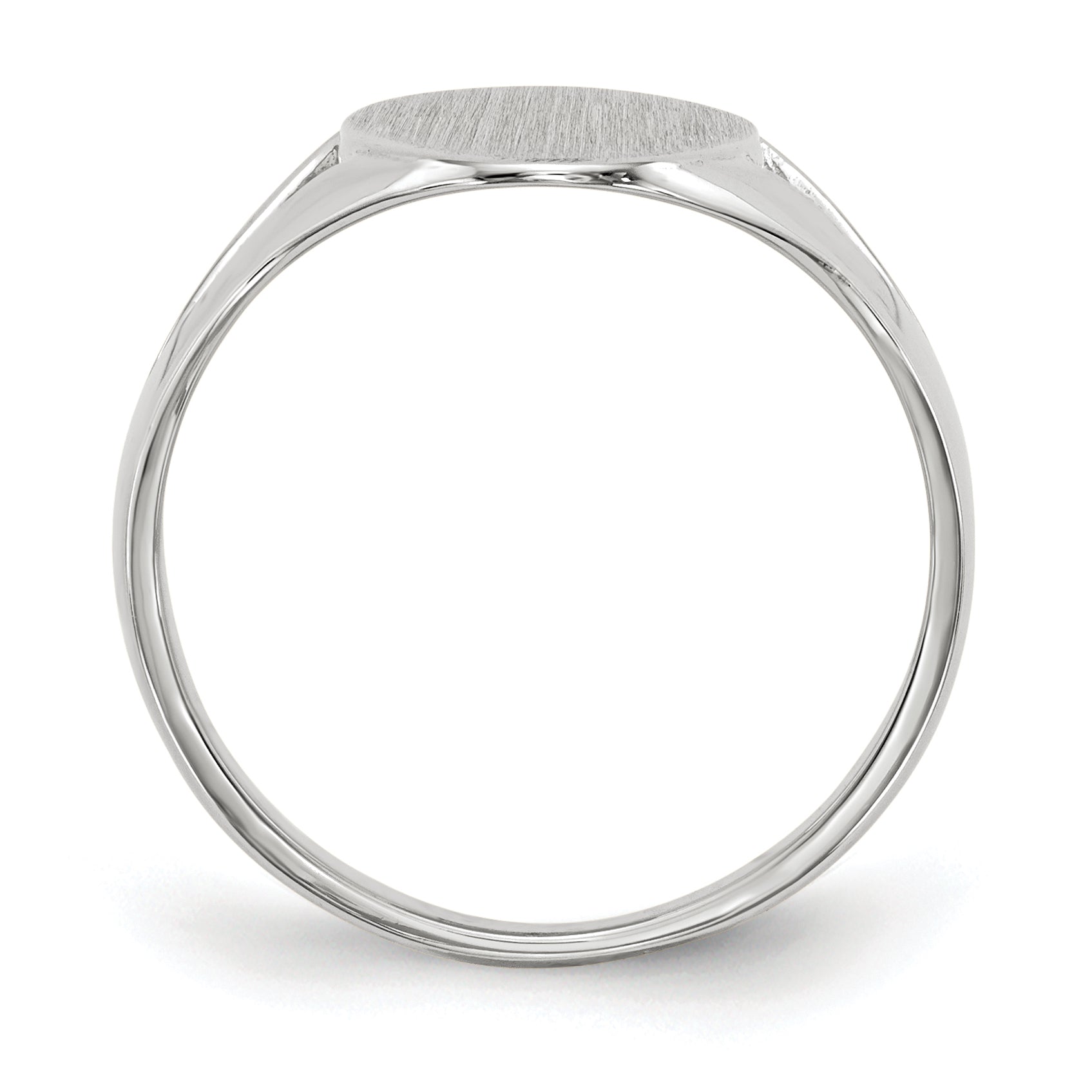 10k White Gold 17.0x9.0mm Closed Back Signet Ring