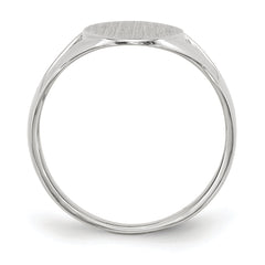 10k White Gold 17.0x9.0mm Closed Back Signet Ring