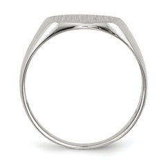 14k White Gold 10.0x11.0mm Closed Back Signet Ring