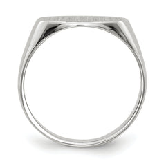 14k White Gold 6.5x12.0mm Closed Back Signet Ring