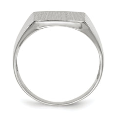 14k White Gold 13.0x13.0mm Closed Back Signet Ring