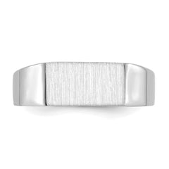 14k White Gold 5.5x10.5mm Closed Back Signet Ring