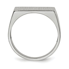 14k White Gold 8.0x16.5mm Closed Back Signet Ring