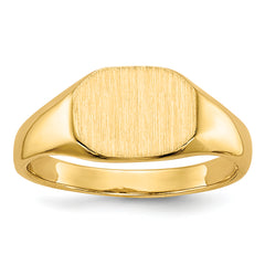 14k 8x6.25mm Open Back Signet Ring