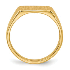 14k 10x6mm Open Back Signet Ring