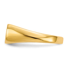 14k 10x6mm Open Back Signet Ring