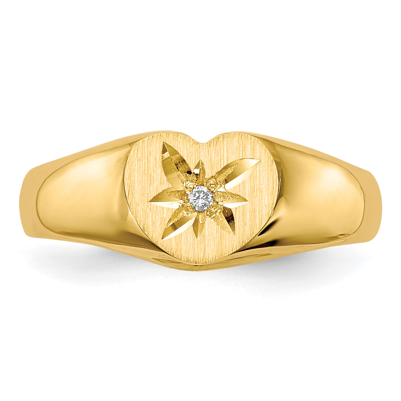 14k Child's AA Diamond Signet Ring