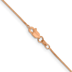 14K Rose Gold 16 inch .7mm Box Link with Lobster Clasp Chain