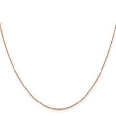 14K Rose Gold 16 inch 1.10mm Diamond-cut Cable with Lobster Clasp Chain