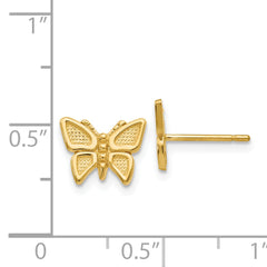 14k Polished Butterfly Post Earrings