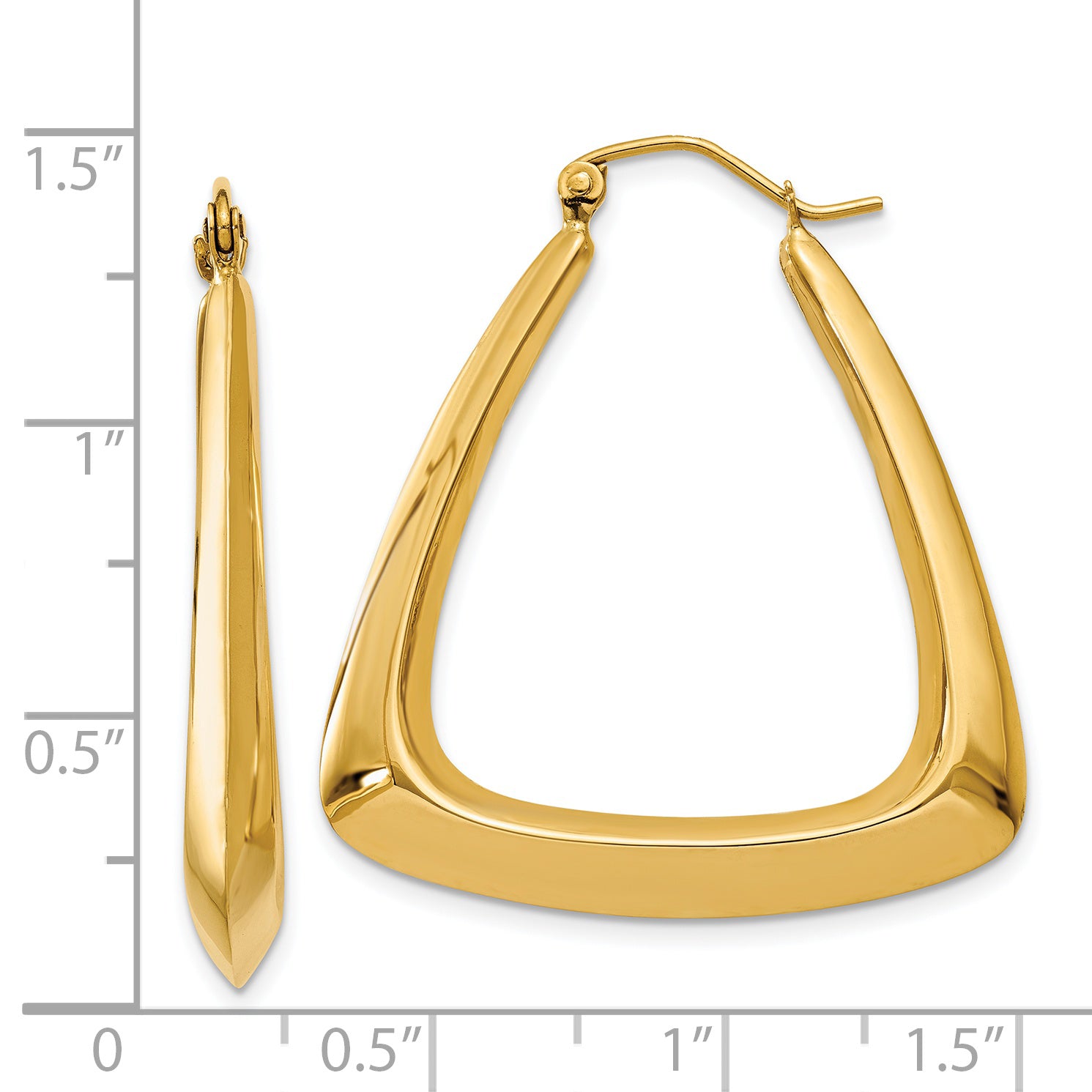 14k Fancy Hoop Earrings