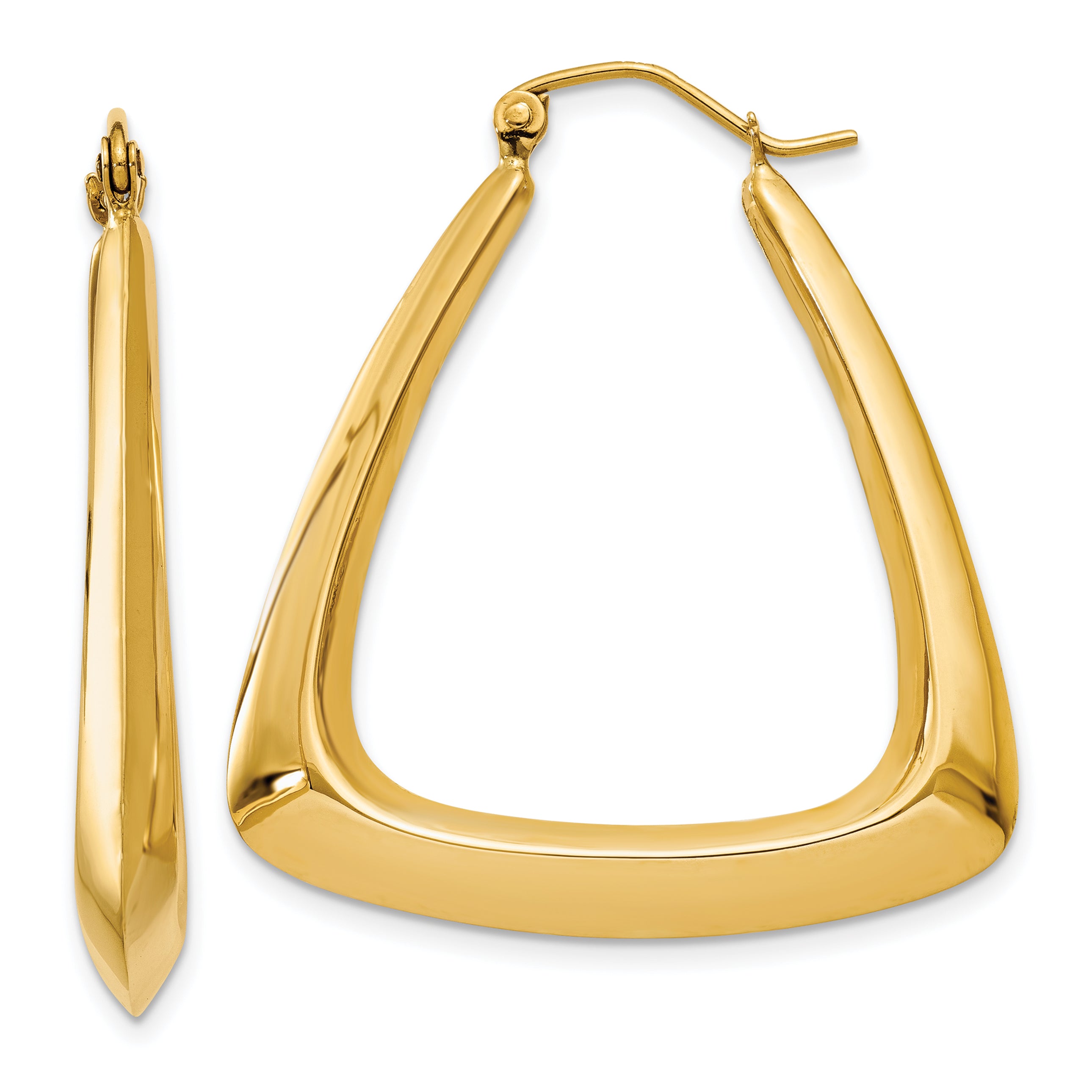 14k Fancy Hoop Earrings