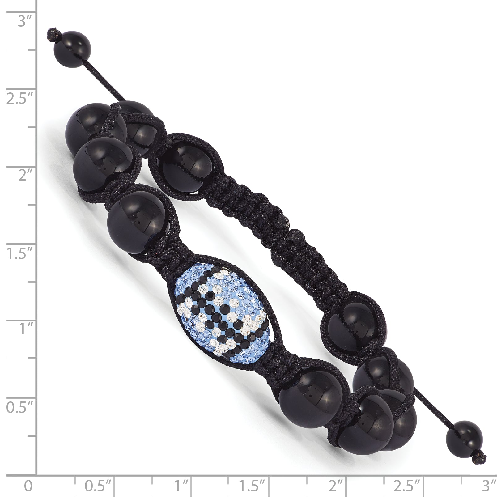 Swarovski Crystal Adjustable Macrame Football Bracelet for Jewelry Lovers