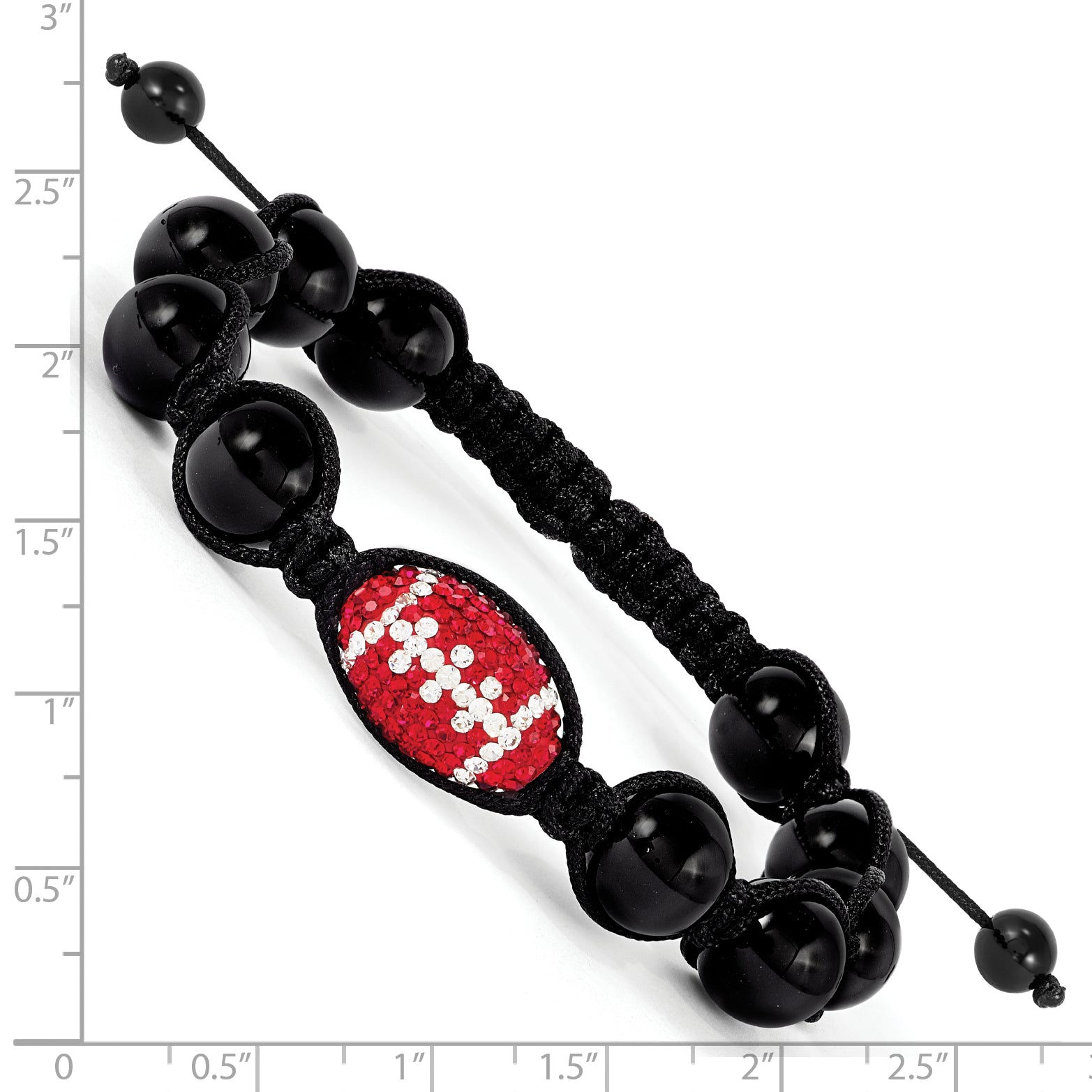 Swarovski Crystal Football Macrame Bracelet