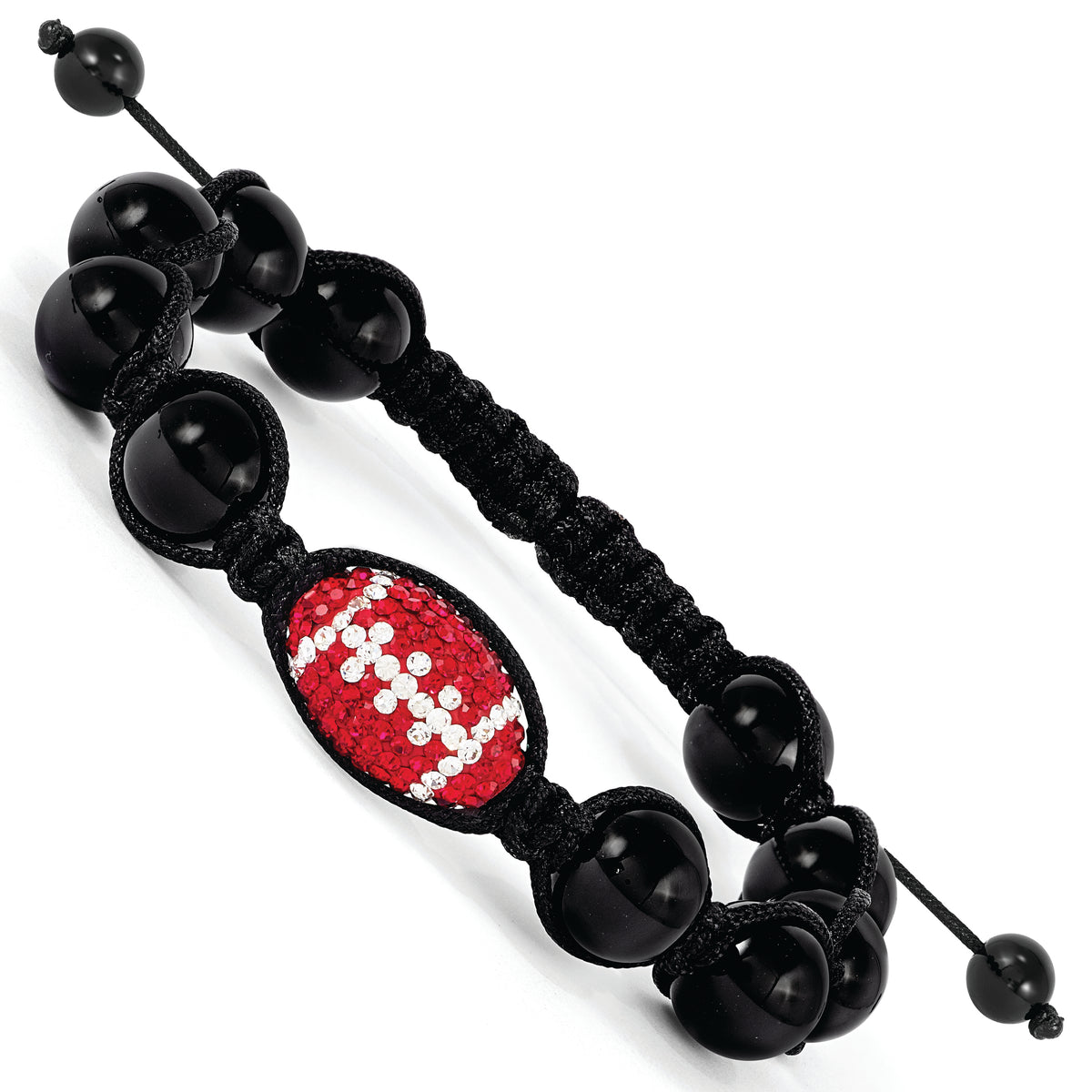 Swarovski Crystal Football Macrame Bracelet