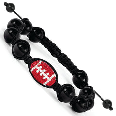 Swarovski Crystal Football Macrame Bracelet