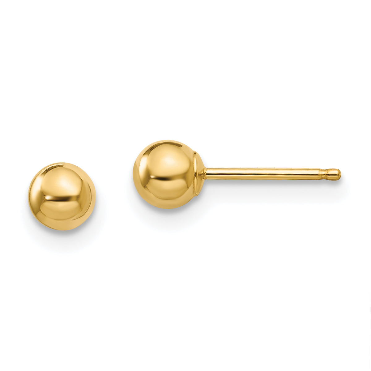 14k Madi K Polished 4mm Ball Post Earrings