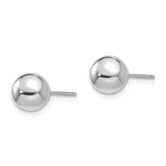 Madi K 14K White Gold Polished Ball Earrings with Rhodium Finish