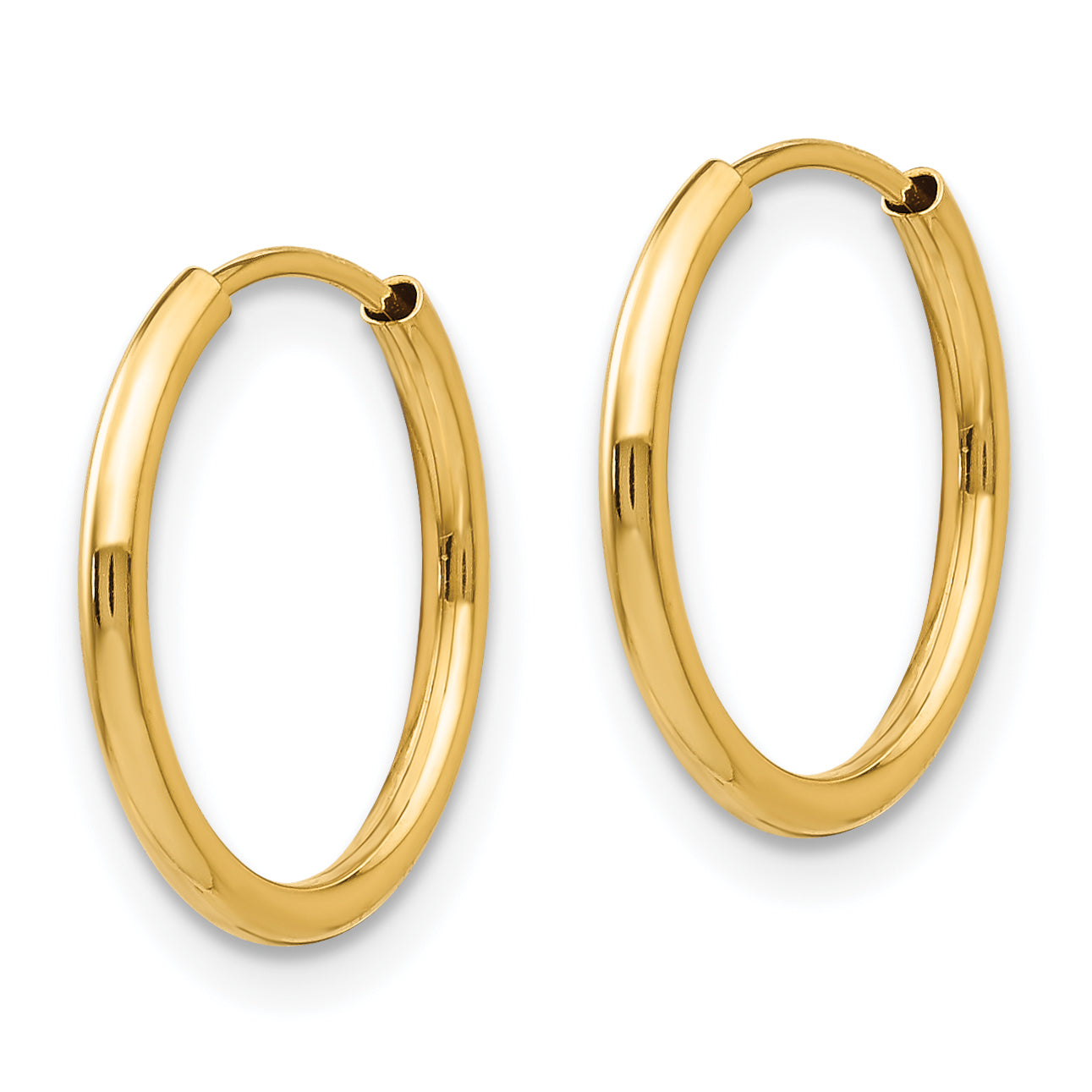 14k Madi K Polished Endless Hoop 3 Pair Earring Set