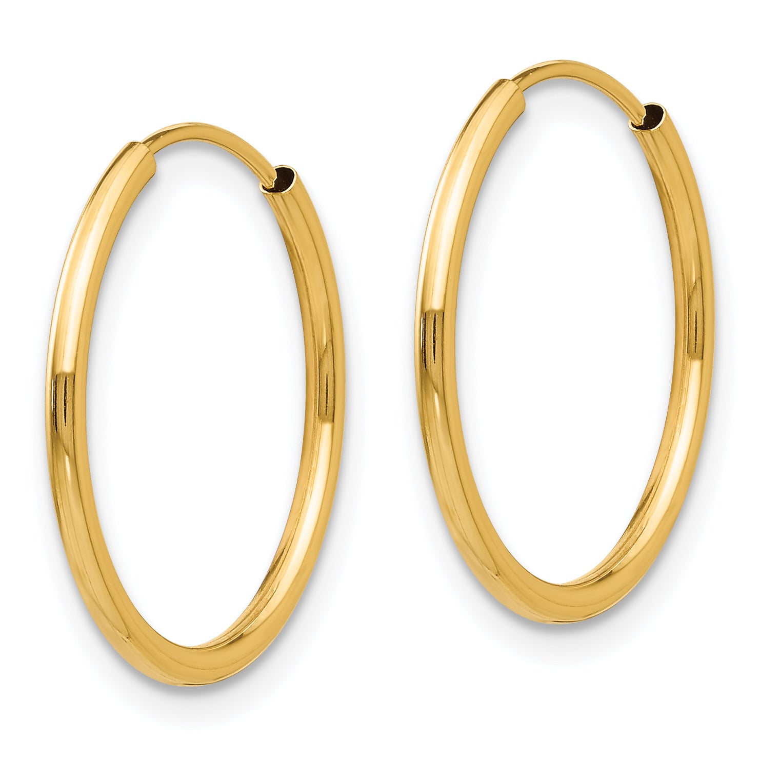 Sophia Jewelers 14K Gold Polished Endless Hoop Earring Set for Women