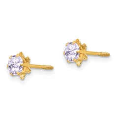 Sophia Jewelers 14K Gold June Birthstone CZ Stud Earrings