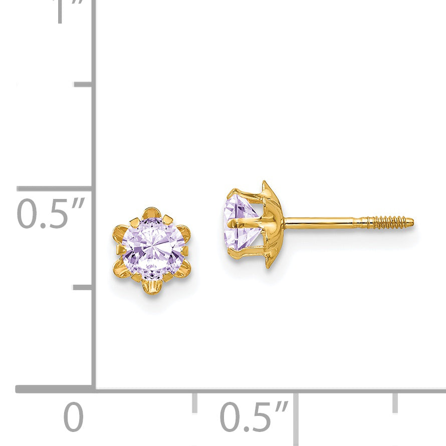 Sophia Jewelers 14K Gold June Birthstone CZ Stud Earrings