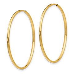 14K Gold Endless Hoop Earrings with Polished Nickel-Free Design