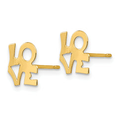 14k Madi K LOVE Post Earring